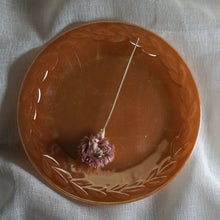 画像をギャラリービューアに読み込む, 【Fire-King】ピーチラスター ローレル プレート