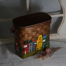 画像をギャラリービューアに読み込む, 【BASKET VILLE】ピクニックバスケット ハンドペイント