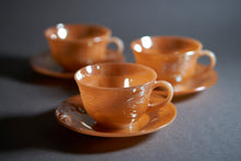 画像をギャラリービューアに読み込む, 【Fire-King】ピーチラスター カップ&ソーサー ローレルシリーズ