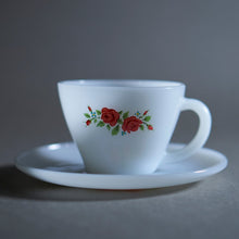 画像をギャラリービューアに読み込む, 【Fire-King】プレミアムシリーズ ローズ カップ&ソーサー