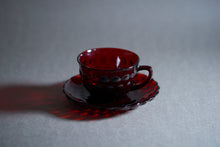 画像をギャラリービューアに読み込む, 【Fire-King】バブル カップ&ソーサー ロイヤルルビー