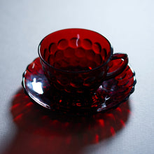 画像をギャラリービューアに読み込む, 【Fire-King】バブル カップ&ソーサー ロイヤルルビー