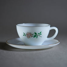 画像をギャラリービューアに読み込む, 【Fire-King】アニバーサリーローズ カップ&ソーサー