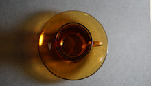 画像をギャラリービューアに読み込む, 【 DURALEX 】アンバーガラス カップ&ソーサー