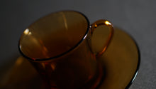 画像をギャラリービューアに読み込む, 【 DURALEX 】アンバーガラス カップ&ソーサー