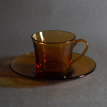 画像をギャラリービューアに読み込む, 【 DURALEX 】アンバーガラス カップ&ソーサー