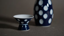 画像をギャラリービューアに読み込む, 【昭和レトロ】ルリ水玉 徳利お猪口セット