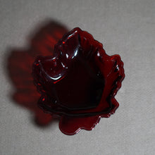 画像をギャラリービューアに読み込む, 【Fire-King】 メイプルリーフ キャンディディッシュ ロイヤルルビー